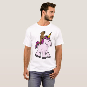 Camiseta Desenhos animados engraçados do unicórnio da