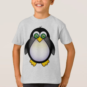 Camiseta Desenhos animados Eyed verde do pinguim
