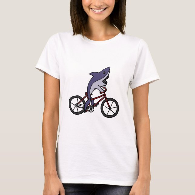 Camiseta Desenhos animados parvos da bicicleta da equitação (Frente)