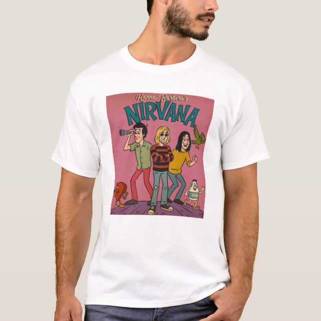 Camiseta Desenhos da Manhã de Sábado do Nirvana (Frente)