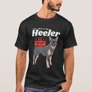 Camiseta Desenhos da Raça de Cachorro Heeler Australian Cat