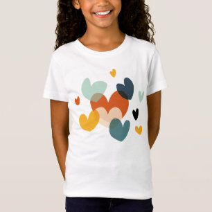 Camiseta Desenhos de Coração de Amor Bonito