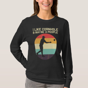Camiseta Desenhos de Cornhole para Homens e Mulheres Jogado
