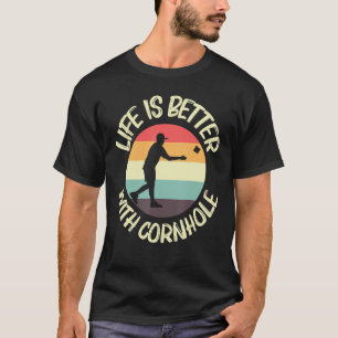 Camiseta Desenhos de Cornhole Para Homens Mulheres Jogadore