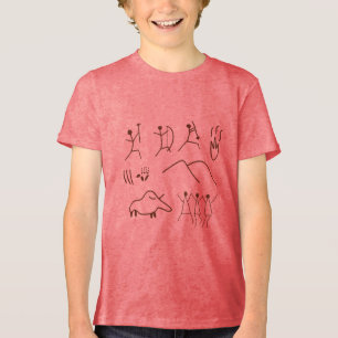 Camiseta Desenhos de homens das cavernas no humor espanhol