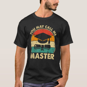 Camiseta Desenhos de Mestrado para Homens Mulheres Educação