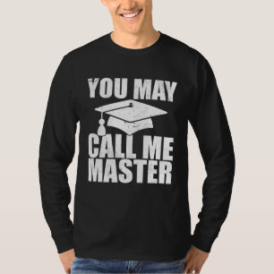 Camiseta Desenhos de Mestrado para Homens Mulheres Educação