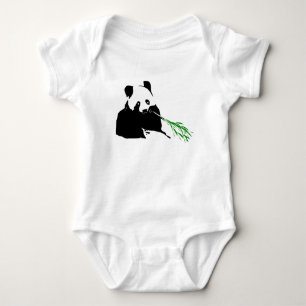 Camiseta Desenhos de Panda Urso em Roupas de Bebê