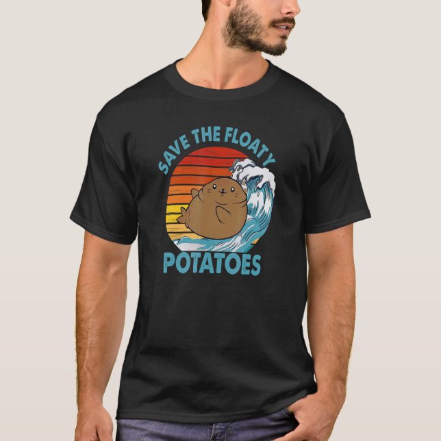 Camiseta Desenhos de peixe-boi para homens e mulheres Float (Frente)