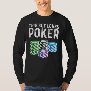 Camiseta Desenhos de Pôquer Para Meninos Jogadores de Carta