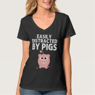 Camiseta Desenhos de Porco Fofo para Homens e Mulheres Cr