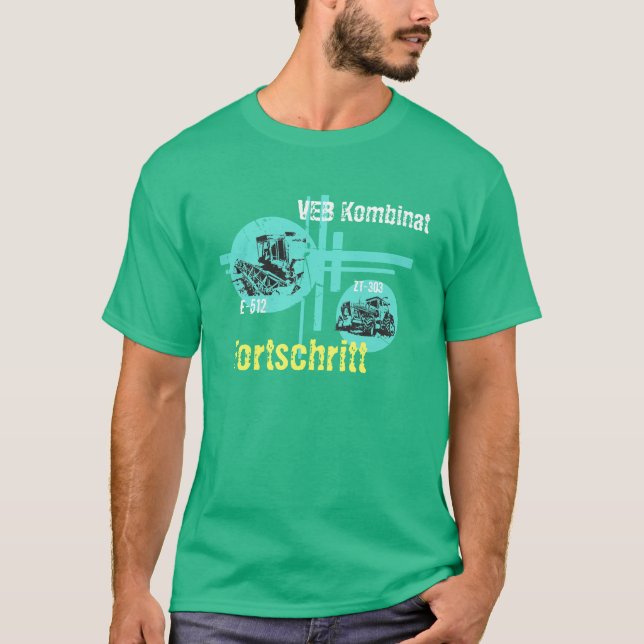 Camiseta Desenhos de publicidade progresso DDR (Frente)