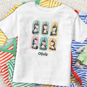 Camiseta Desenhos de Unicórnio Fofos