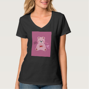 Camiseta Desenhos de ursinho de pelúcia rosa