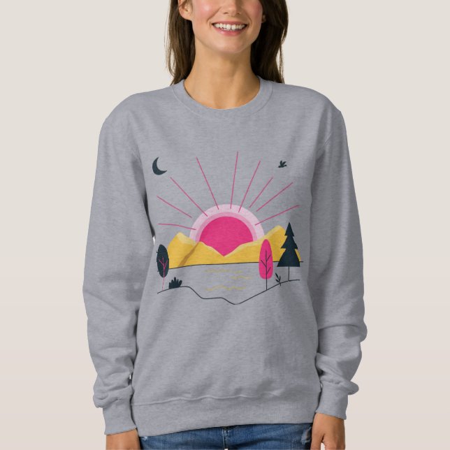 Camiseta Desenhos e modas de arte sunshine (Frente)