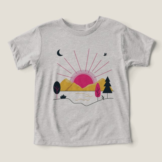 Camiseta Desenhos e modas de arte sunshine (Design frontal)