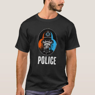 Camiseta Desenhos Gráficos da Ilustração Policial de Gorill