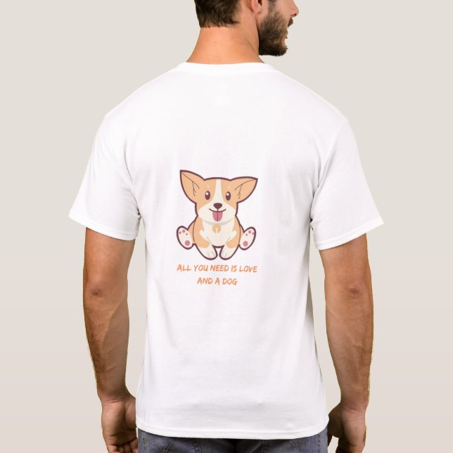Camiseta Desenhos Perfeitos para Amantes de Cães e Presente (Verso)