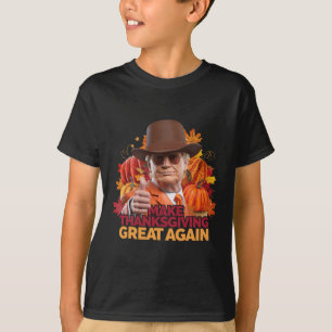 Camiseta Desenhos políticos de Ação de Graças Ltda Piada Po