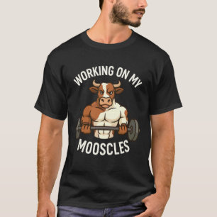 Camiseta Desentho Mooscles Vaca Moo Design de Treino Muscul