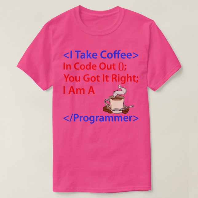 Camiseta Desenvolvedor de Café Engenheiro de Software Progr (Frente do Design)