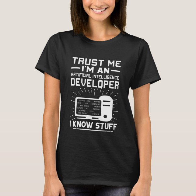 Camiseta Desenvolvedor de Inteligência Artificial Eu Sei Co (Frente)
