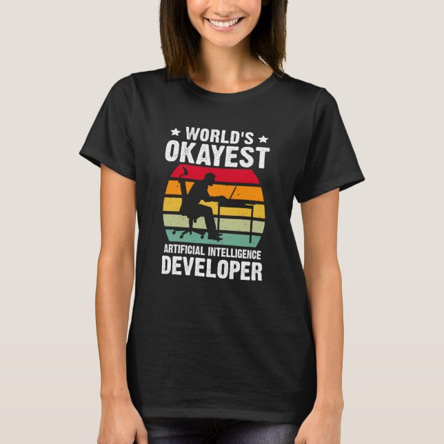 Camiseta Desenvolvedor de Inteligência Artificial Mais ou M (Frente)