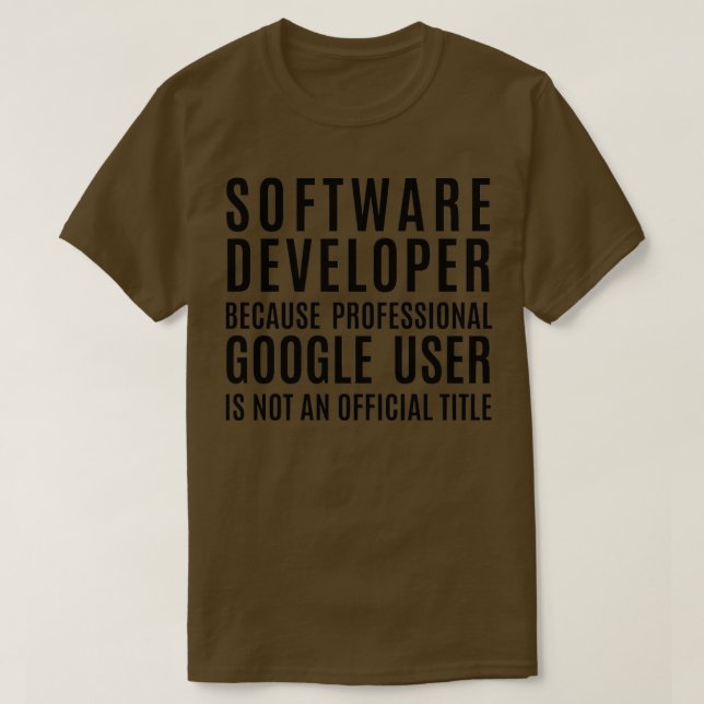 Camiseta Desenvolvedor de software 1 (Frente do Design)