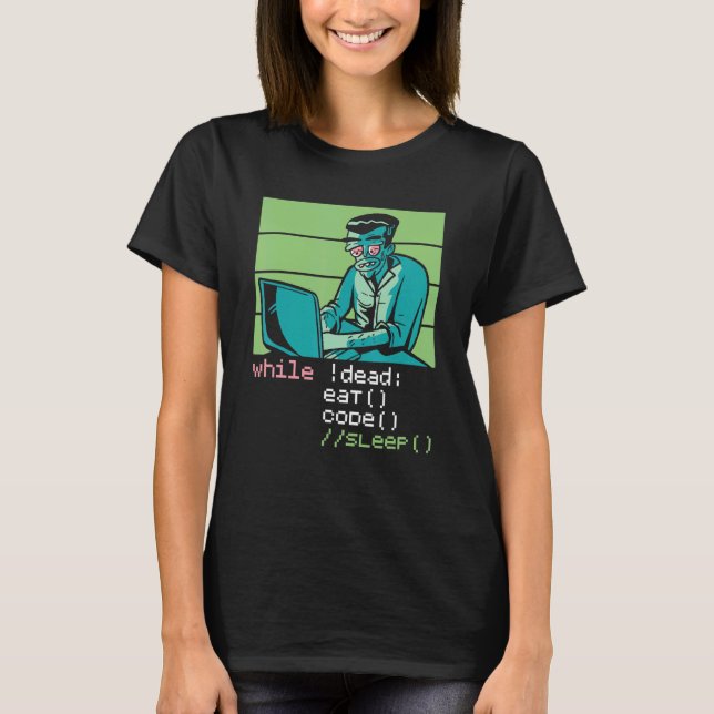 Camiseta Desenvolvedor de Software Binário Ciência da Compu (Frente)