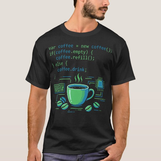 Camiseta Desenvolvedor de Software de Programa de Bebida de (Frente)