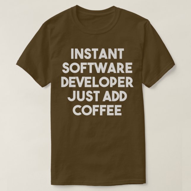 Camiseta Desenvolvedor de software instantâneo simplesmente (Frente do Design)