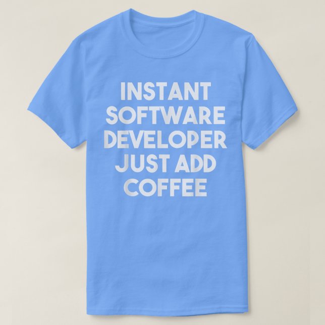 Camiseta Desenvolvedor de software instantâneo simplesmente (Frente do Design)