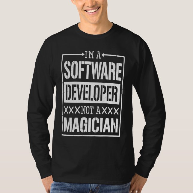 Camiseta Desenvolvedor de Software Não é um Mágico Desenvol (Frente)