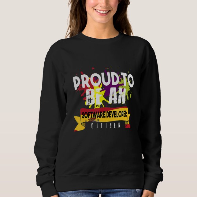 Camiseta Desenvolvedor de Software Orgulhoso Cidadão Profis (Frente)