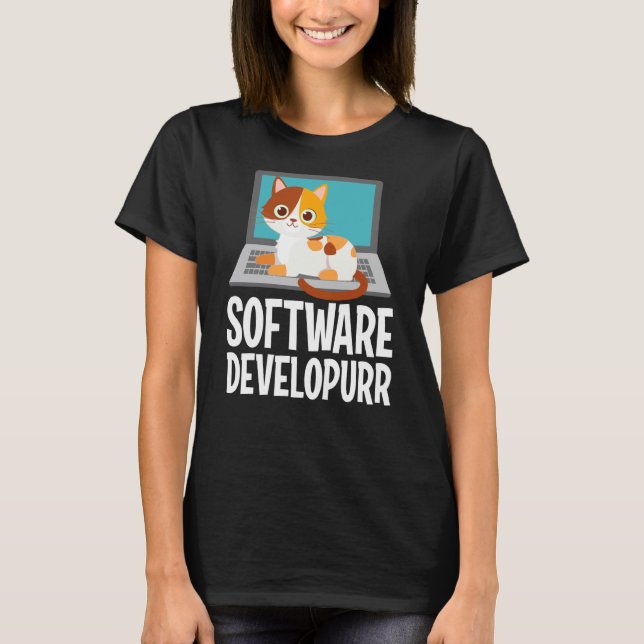 Camiseta Desenvolvedor de Software Piada de Programação Gat (Frente)