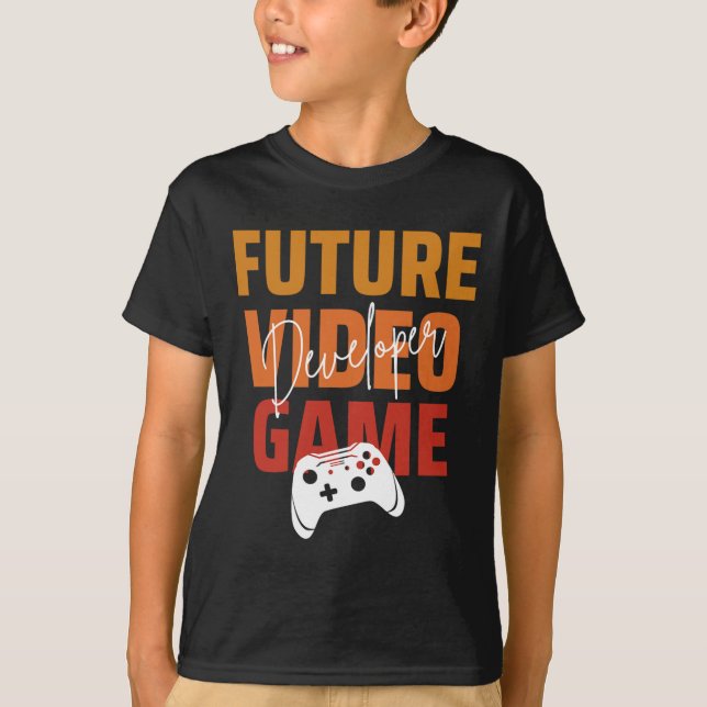 Camiseta Desenvolvedor de videogames do futuro - Designer d (Frente)