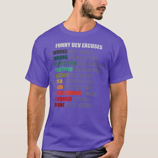 Camiseta Desenvolvedor Engraçado De Software Com Explicaçõe (Frente)