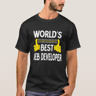 Camiseta Desenvolvedor Web de Título de Trabalho do Melhor 