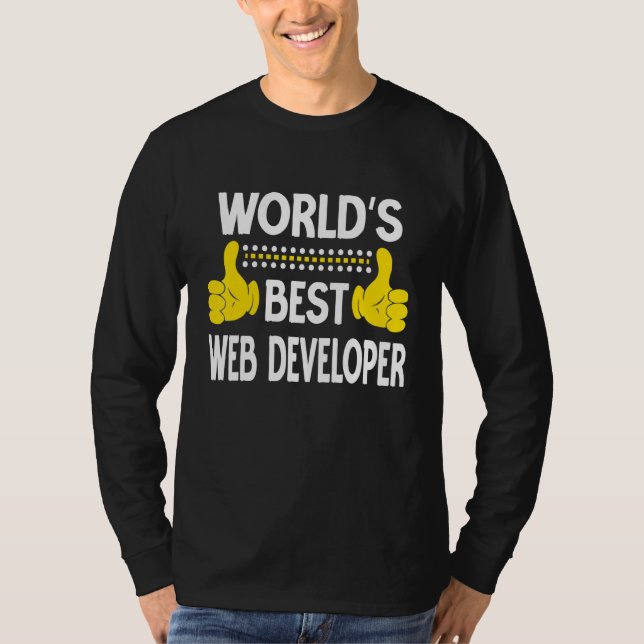 Camiseta Desenvolvedor Web de Título de Trabalho do Melhor  (Frente)