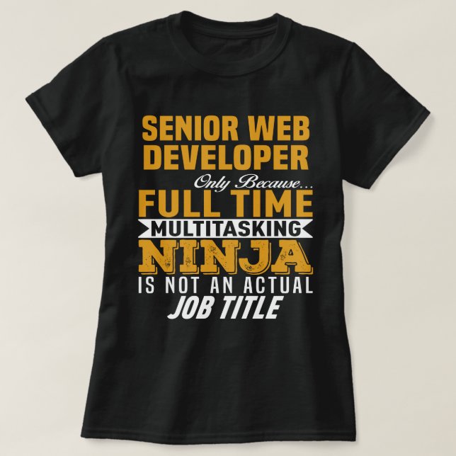 Camiseta Desenvolvedor Web do mais velho (Frente do Design)