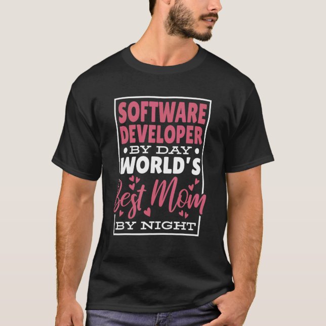 Camiseta Desenvolvedora de Software de Dia Melhor Mãe do Mu (Frente)