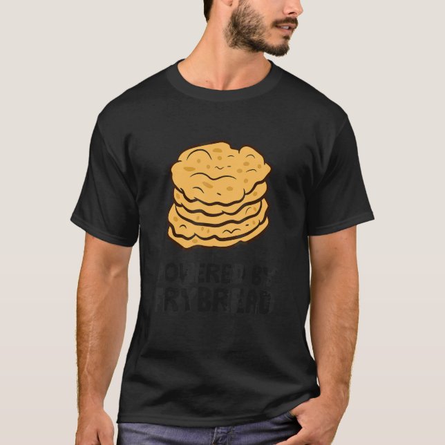 Camiseta Desenvolvido por Frybread Fry Bread (Frente)