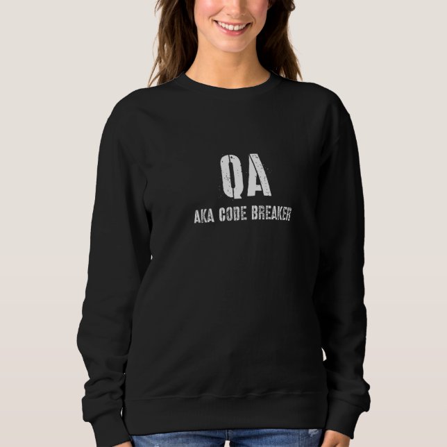 Camiseta Desenvolvimento de software de quebra-código Qa Ak (Frente)