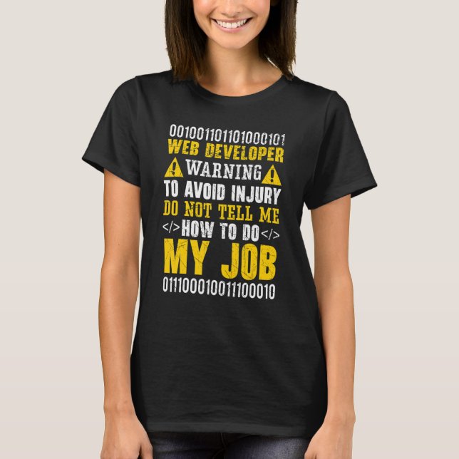 Camiseta Desenvolvimento de Web sites de Cara de TI para de (Frente)