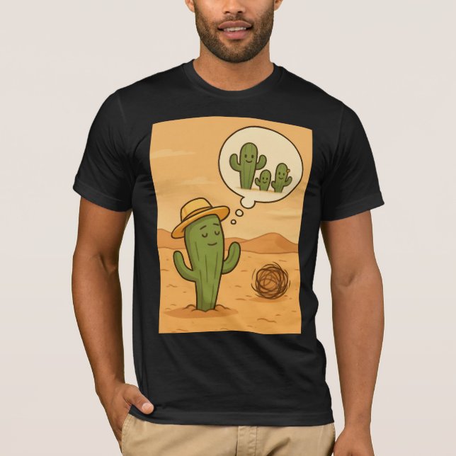 Camiseta Desert Dreamer – The Hopeful Cactus Family Vision (Frente)
