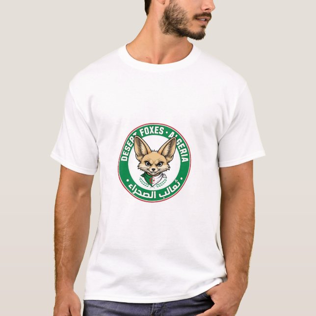 Camiseta Desert Foxes Argélia - Orgulho Argelino F (Frente)