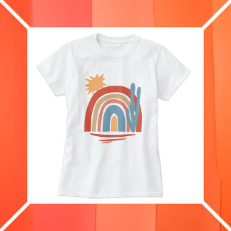 Camiseta Desert Peach - Motif abstrato Sudoeste