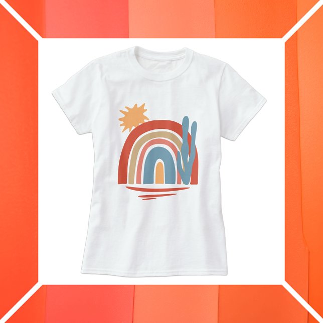 Camiseta Desert Peach - Motif abstrato Sudoeste (Criador carregado)