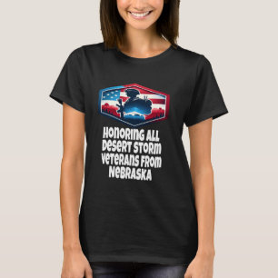 Camiseta Desert Storm Honorando Veteranos De Tempestade No 