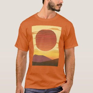 Camiseta Desert Sunset Rust Orange e Brown